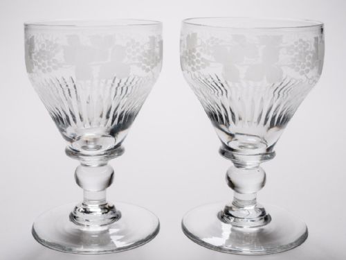 Pair of Edwardian Glass Rummers, Circa 1910
