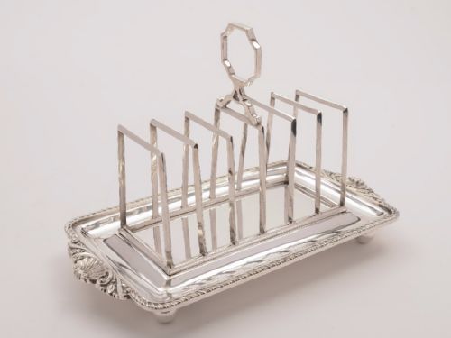 Edwardian Silver Plated Toast Rack, Circa 1905