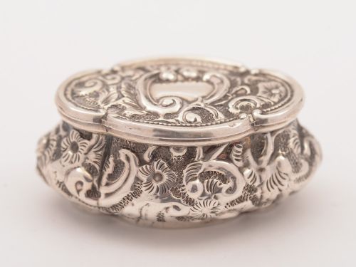 Edwardian Silver Pill Box, Birmingham 1902