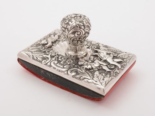 Victorian Silver Rocker Blotter, Birmingham 1891