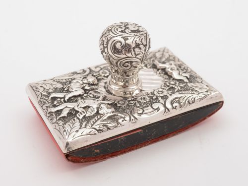 fig 1. Victorian Silver Rocker Blotter, Birmingham 1891