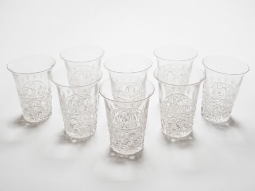 Set of 8 Edwardian Glass Tumblers, Circa 1905