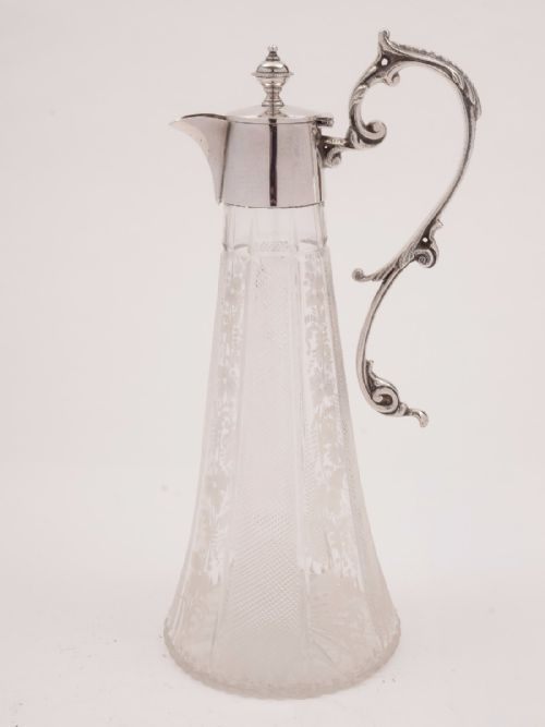 Victorian Cut Glass Claret Jug, Circa 1890