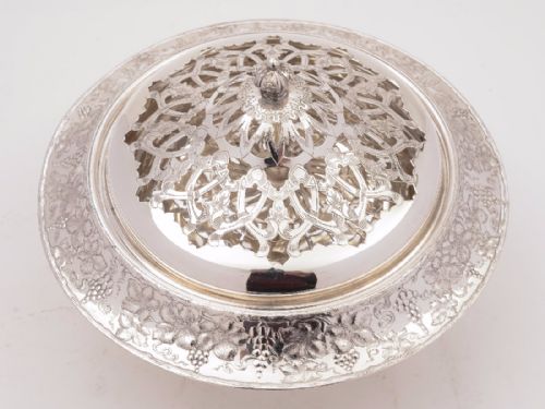 American Large Silver Plated Flower Vase, Circa 1920