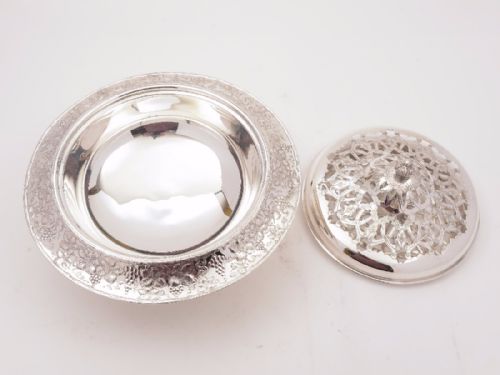 fig 1. American Large Silver Plated Flower Vase, Circa 1920