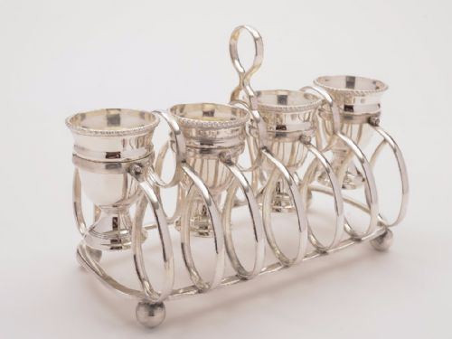 Asprey Silver Plated Ships Cruet, Circa 1910