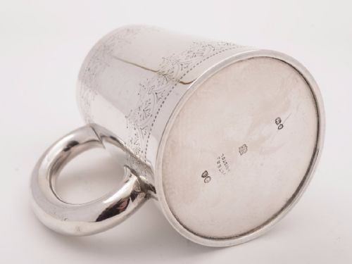 fig 1. Victorian Silver Pint Tankard, London 1881
