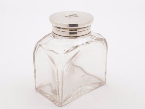 Victorian Silver Topped Tea Caddy, London 1891