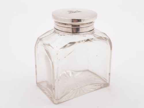 fig 1. Victorian Silver Topped Tea Caddy, London 1891