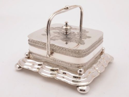 Victorian Silver Plated Butter Dish, Circa 1890