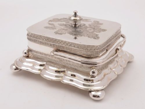 fig 1. Victorian Silver Plated Butter Dish, Circa 1890