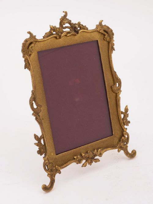 French Gold Gilt Brass Photo Frame, Circa 1900