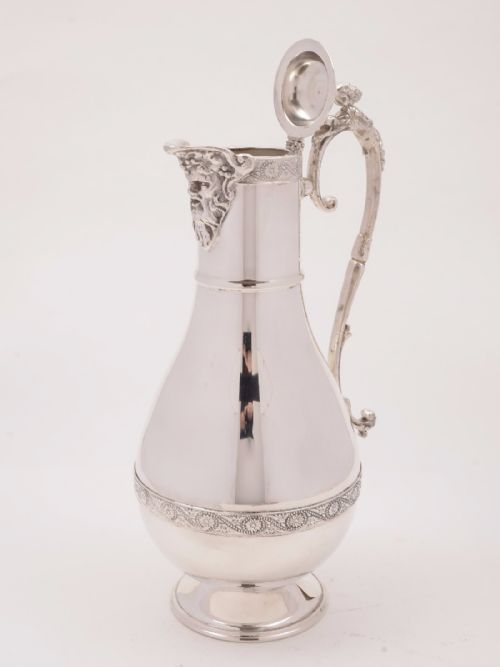 fig 1. Silver Plated Claret Jug, Circa 1920