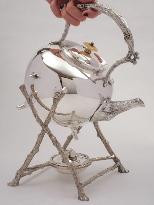 fig 1. Large Victorian Kettle on Stand, Circa 1880