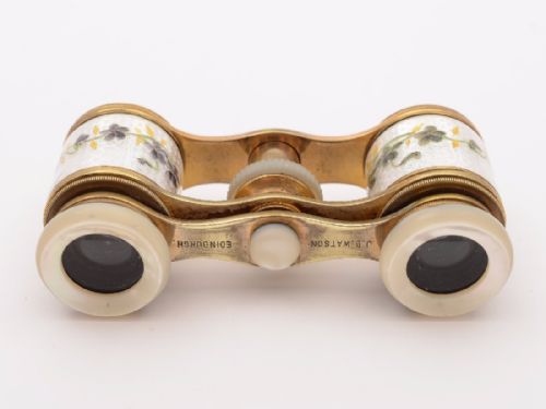 fig 1. Edwardian Brass and Enamelled Opera Glasses, Circa 1905