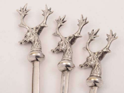 fig 1. Set of Venison Meat Skewers, Circa 1900