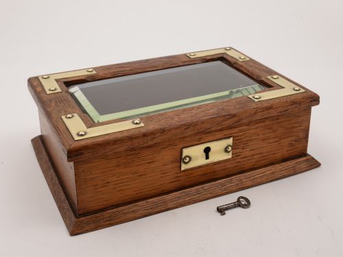 Edwardian Oak Jewellery Box, Circa 1905