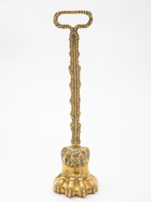 Victorian Brass Lion's Paw Door Stop, Circa 1890
