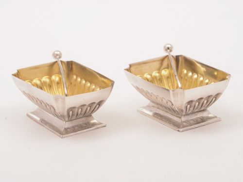 Pair of Victorian Silver Salts, Sheffield 1897
