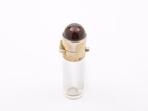 Victorian Agate Topped Scent Bottle, Circa 1880