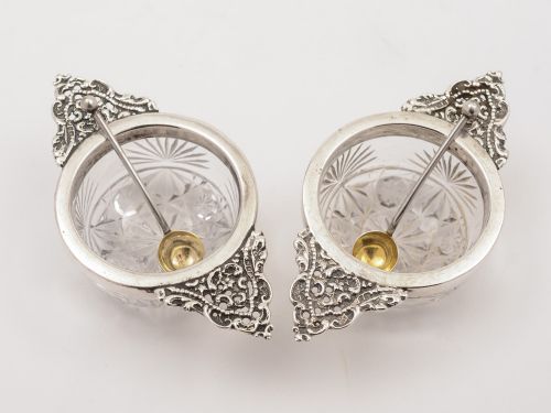 Pair of Victorian Silver Salts, Birmingham 1895