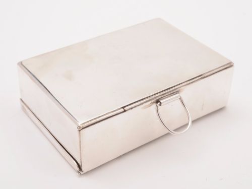fig 1. Edwardian Leather Cased Sandwich Box, Circa 1905