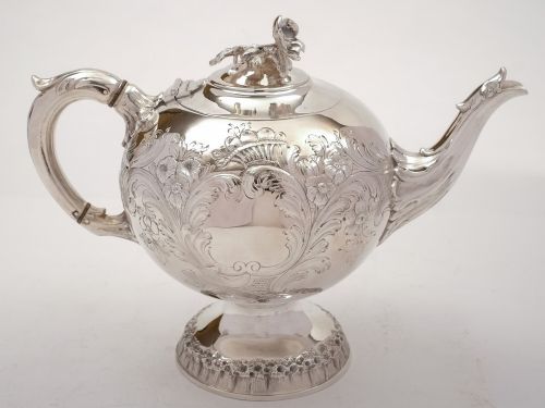 Early Victorian Elkington & Co Tea Pot, 1854