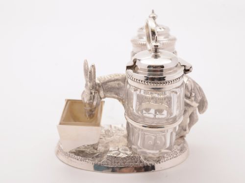 fig 1. Victorian Silver Plated Novelty Cruet, Circa 1869