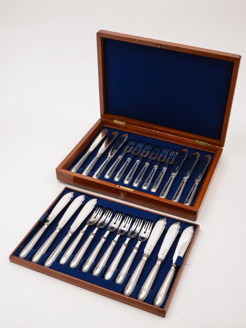 Victorian Cased 12+12 Fish Set, Circa 1880
