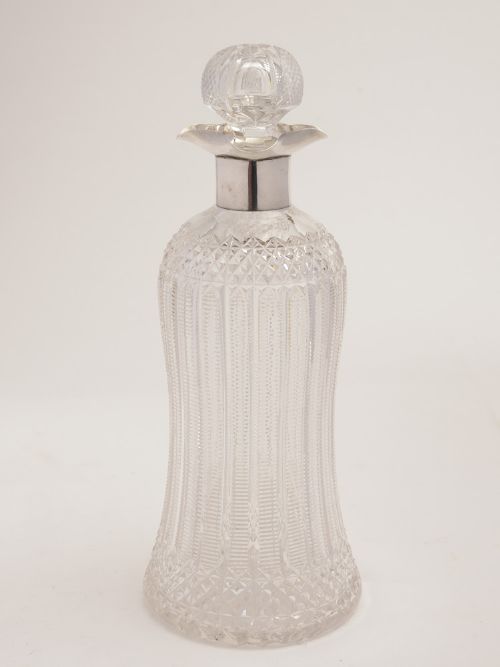 Edwardian Silver Topped Decanter, London 1903
