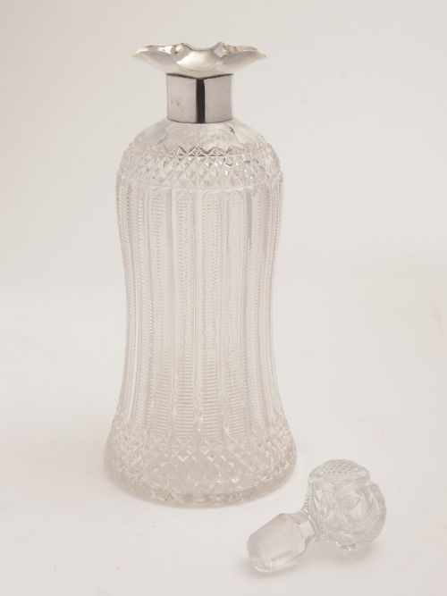 fig 1. Edwardian Silver Topped Decanter, London 1903
