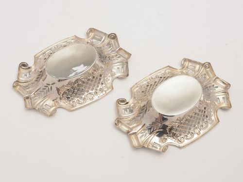 fig 1. Pair of Edwardian Silver Bon Bon Dishes, Birmingham 1902