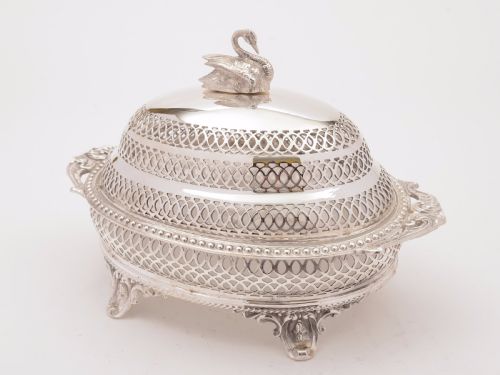 Victorian Silver Plated Butter Dish, Circa 1890