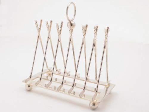 fig 1. Novelty Golfing Toast Rack, Circa 1920