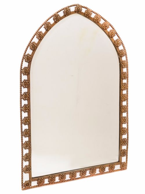 Victorian Gilded Brass Mirror, Circa 1890