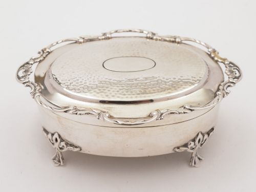 Edwardian Silver Jewellery/trinket Box,1906