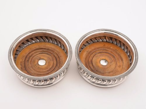 Pair of Sheffield Plated Coasters, Circa 1830
