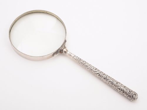Victorian Silver Handled Magnifying Glass, Birmingham 1900