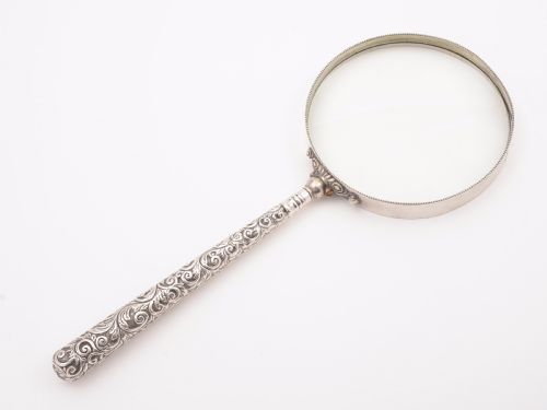fig 1. Victorian Silver Handled Magnifying Glass, Birmingham 1900