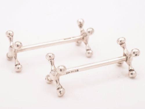 Pair of Edwardian Silver Knife Rests, Sheffield 1903