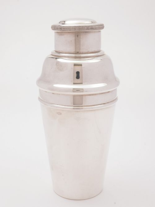 Large Art Deco Silver Plated Cocktail Shaker, Circa 1930