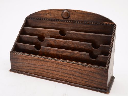 English Oak Document Rack, Circa 1920