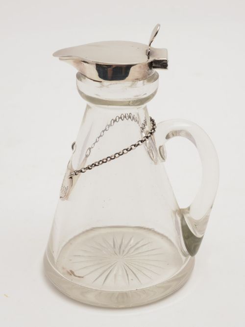 fig 1. Silver Topped Whiskey Tot, Hukin & Heath 1910