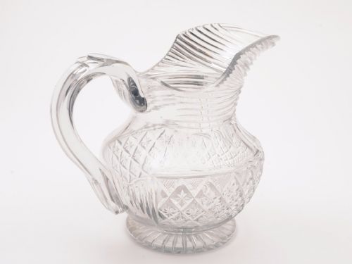 Georgian Cut Glass Jug/pitcher, Circa 1810