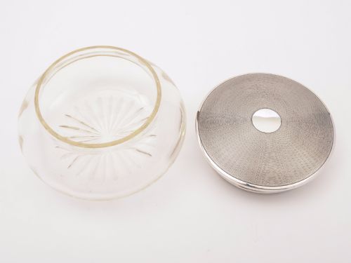 fig 1. Art Deco Silver Topped Jar, London 1922