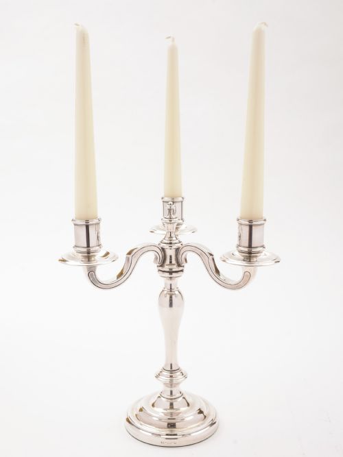 Christofle 3 Branch Candelabra, Circa 1920