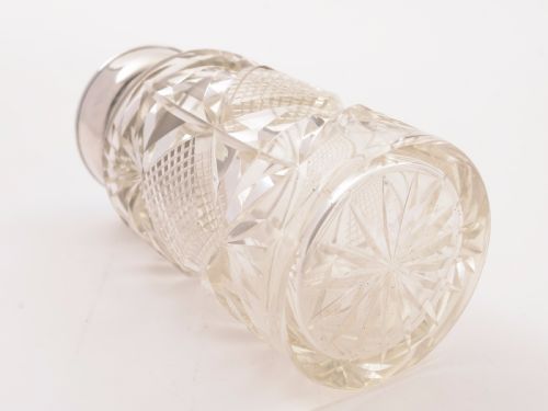 fig 1. Art Deco Silver Topped Bath Salts Jar, Birmingham 1930