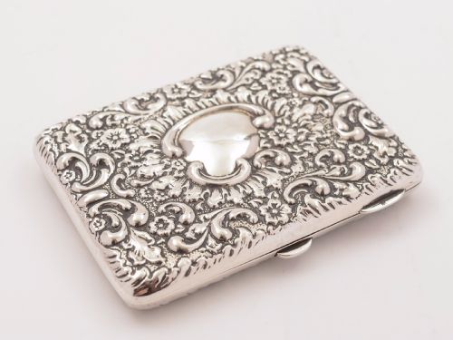 Edwardian Silver Card Case/aide Memoire, Chester 1906