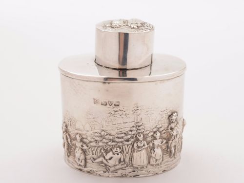 Edwardian Silver Tea Caddy, Chester 1908