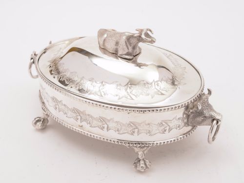 Victorian Silver Plated Butter Dish, Circa 1890